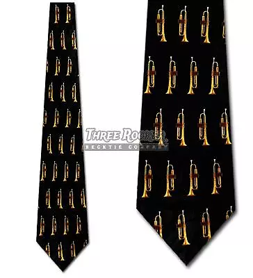 Music Tie Trumpet Neckties Mens Music Band Orchestra Neck Ties NWT • $12