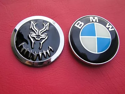 BLACK PANTHER Suit BMW Replacement Hood Emblem ~UK BADGE (BMW LOGO Not Included) • £23.94