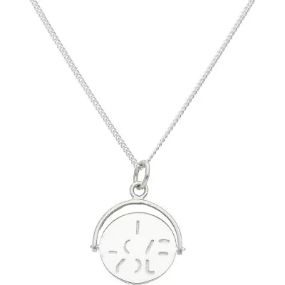 New Sterling Silver I Love You Spinner Pendant & 18  Necklace 455mm(18 ) Silv... • $50.69