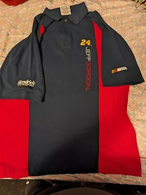 Winners Circle NASCAR Jeff Gordon Button Polo Pit Crew Shirt Size L • $16