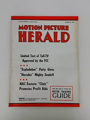 March 28 1959 - Motion Picture Herald Magazine Vintage 50's *Read • $11.95