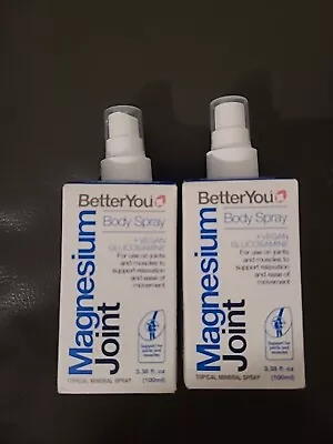 2 X BetterYou Magnesium Oil Joint Spray Body Support Function 100ml  • £16.99