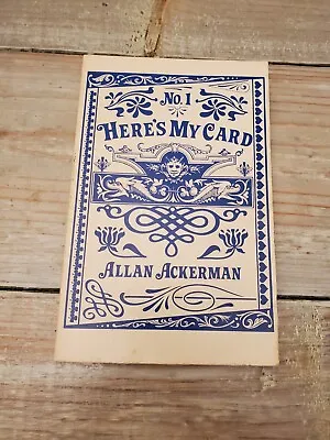 Signed Rare Magician Allan Ackerman Here's My Card Deck Tricks Sleight Hand 1978 • £178.55