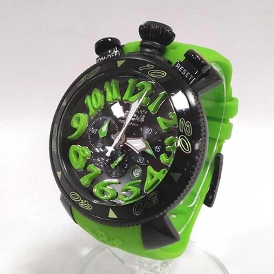 £819.94 • Buy Gaga Milano Green Black Mm48 Chronograph Watch