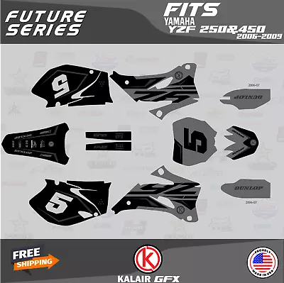 Graphics Kit For Yamaha YZ250F YZ450F (2006-2009) YZ 250F YZ 450F Future - Smoke • $108.99