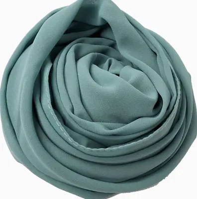 Chiffon Scarf Hijab High Quality Elegant Sarong Shawl Wrap Plain Maxi Soft New • £3.99