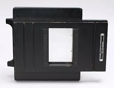 GRAFLEX SLIDING FILM BACK 2 1/4  X 3 1/4  For TWO EXPOSURES ON 4X5 FILM • $125