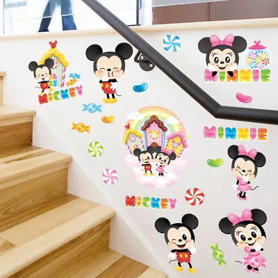 Minnie Mickey Mouse Wall Stickers For Kids Room Decorations Home Wall Decal Gift • $9.99