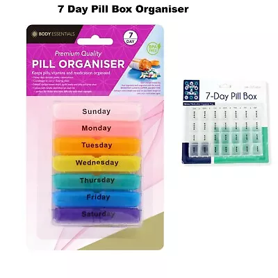 7 Days Pill Box Boxes Medicine Tablet Box Case Container Storage Holder Weekly • $5.69