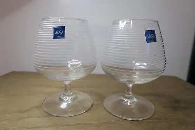 Set Of 2 Mikasa Crystal Cheers Brandy Snifters Cognac Drinking Glasses • $29.99