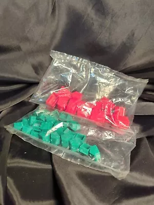 Monopoly Houses (35) Hotels (13) Replacement Game Pieces Red Green Plastic • $6.50