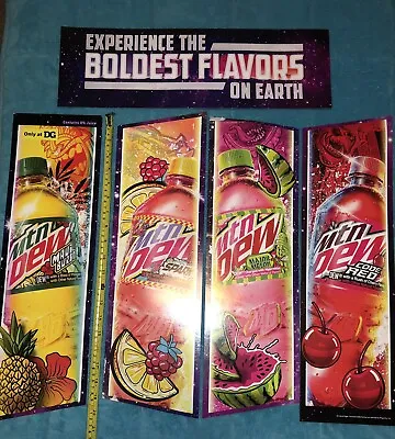 Mountain Dew Display Banners Mtn Dew Decor Code Red Maui Burst Major Melon Spark • $135