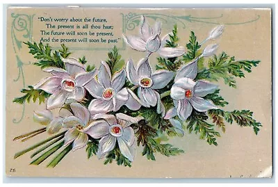 Language Of Flowers Romance Postcard Life Quote Ellensburg Washington WA 1912 • $9.72