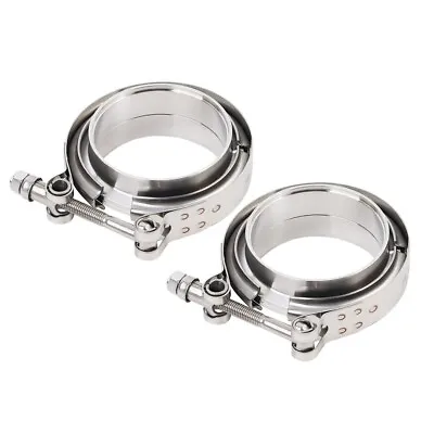 3inch Stainless Steel V-Band Clamp SS 304 M/F Flange Vband Exhaust Downpipe X2 • $29.99