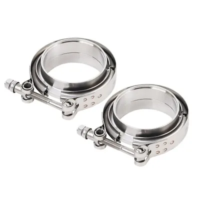 LokoCar 2.75 Inch V Band Clamp With Flange Male Female Stainless Steel 2Pcs • $39.99