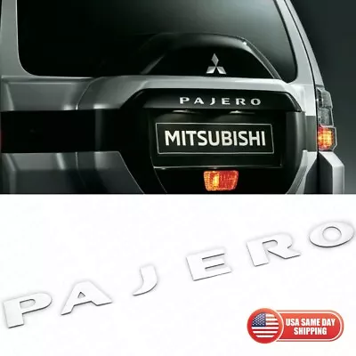 Mitsubishi PAJERO Rear Letter Badge Emblem Nameplate 3D Sticker Chrome • $10.99