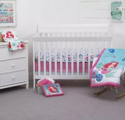 $45 • Buy So Cute Princess Ariel Little Mermaid Ocean Beauty 4 Pcs Crib Bedding Set. 