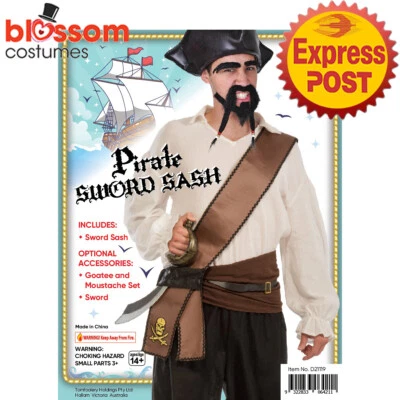 £10.76 • Buy AC1334 Pirate Sash Belt Buccaneer Jack Sparrow Steampunk Costume Accessory