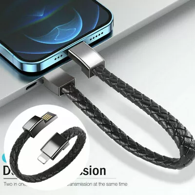 Bracelet Leather USB Lead For IPhone Type C Micro USB Fast Charge Charger Cable • $8.49