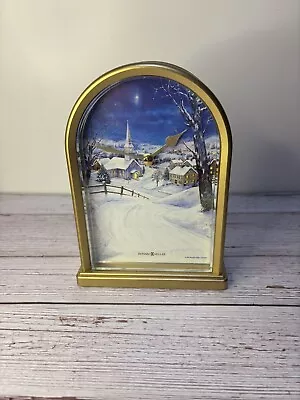 Vintage HOWARD MILLER  1999 Gold Mantel Clocks  Plays Christmas Music • $29