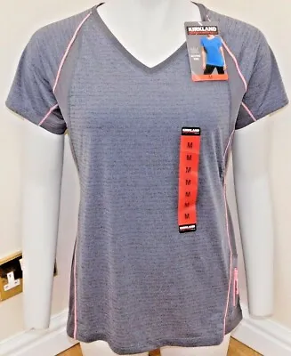 £8.99 • Buy Kirkland Signature Ladies Active Semi Fitted Fabric Wicking V Neck T Shirt BNWT