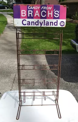 Brach's Candy Metal Store Display Candyland Sign Stand Rack 10 Cent Vintage ~3ft • $199.99