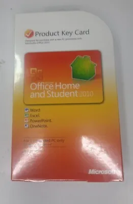 Microsoft Office Home And Student 2010 Product Key Card Sealed • $59.21