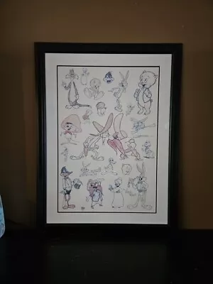 Virgil Ross Signed Looney Tunes Bugs Bunny Custom Framed Print • $500