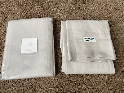 Pair Restoration Hardware Opaque Belgian Linen Drapes 50x108 Mist • $225