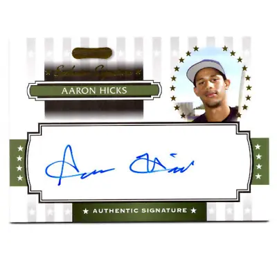 2008 Razor Signature Series Exclusive Signature Aaron Hicks #ES-12 Auto Yankees • $7.99