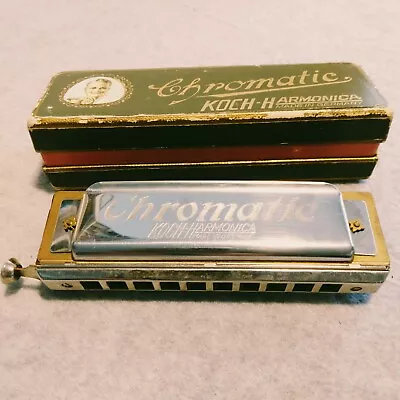 Vintage Chromatic Koch Harmonica Germany Key Of G In Original Box Very Clean! • $24.99