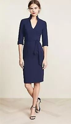 Black Halo Sz 10 Madeline Sheath Dress NO BELT $410 Stand Collar M NWT • $99