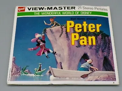 Vintage GAF View Master PETER PAN Disney B372 Viewmaster REEL SET Captain HOOK • $18