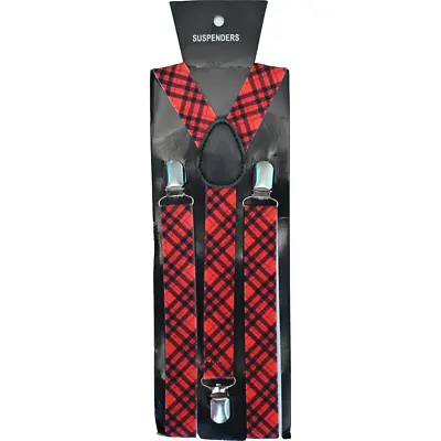 Adjustable Braces Mens Womens Unisex Stripe HP Elastic Y-back Clip-on Suspenders • £7.47