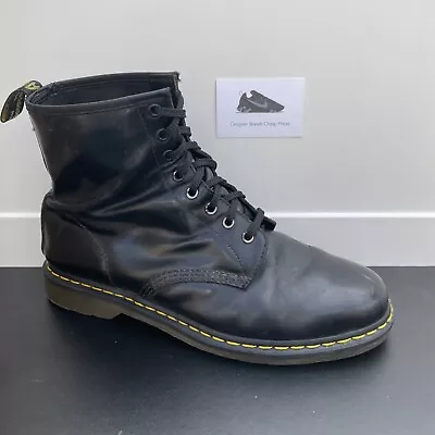Vintage Dr Marten 8 Hole Black Boots Size Uk 11 • £30