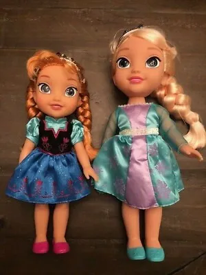 Genuine Original Disney Frozen Dolls Anna And Elsa With Tiara And Shoes  • $37.99