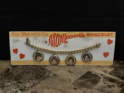 The Monkees Charm Bracelet On Original Card 1967 Raybert Productions • $29.99