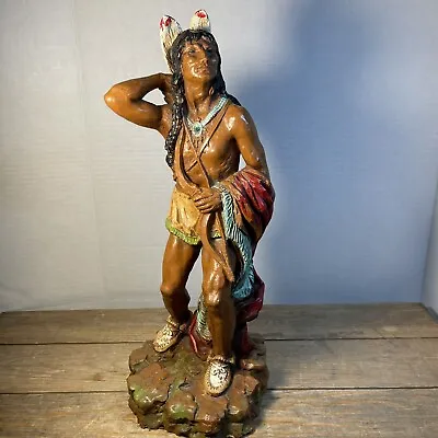 Vintage 1976 Native American Indian Figure Universal Statuary Corp Bow Arrows • $25