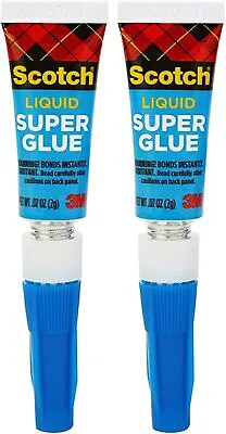 Scotch AD117 Super Glue Liquid 2 PK (Lot Of 6) • $21.70