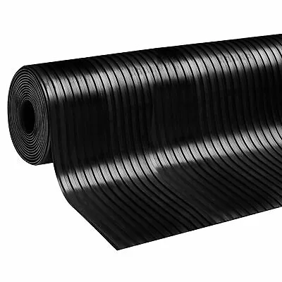 Rubber Sheeting Wide Rib Garage Flooring Sheet Car Van Lorry Matting 3MM Thk • £18.04