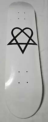 Vintage White W/ Black Heartagram Skateboard Deck Old Stock 100% Authentic Bam • $30