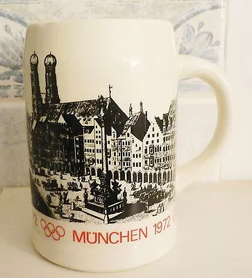 1972 Olympic Games Munich Porcelain Beer Mug Cup By KW Denme Pottery W. Germany • $19.50