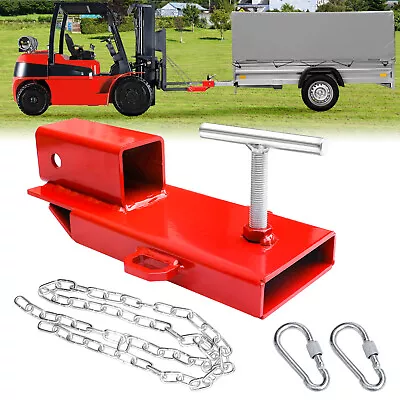 Clamp On Forklift Hitch Receiver Pallet Fork Trailer Towing Adapter 2  Insert • $41.79