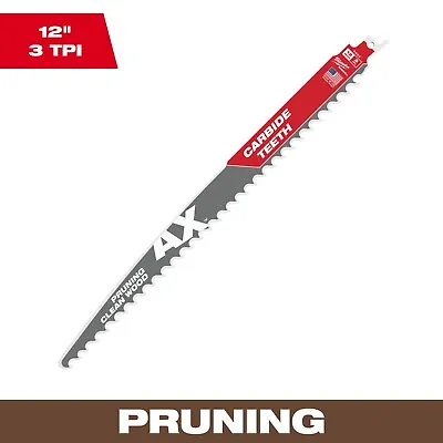 Milwaukee 48-00-5233 3TPI 12  SAWZALL® The AX With Carbide Teeth Saw Blade (1PK) • $12.90