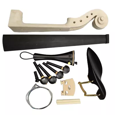 Full Set Violin AccessoriesNeck Fingerboard Bridge Pegs Tailpiece Chinrest • $20.68