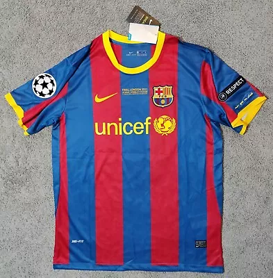 Barcelona Messi #10 2010/2011 UCL Final Football Soccer Jersey New Nike Mens XL • $107