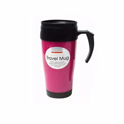 £8.54 • Buy Insulated Double Wall Non Spill Travel Mug With Lid Easy Grip Coffee Tea Hot Cup