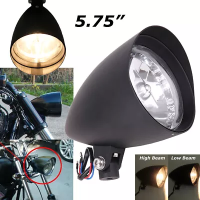 5.75  Motorcycle Visor Tri-Bar Headlight Lamp For Harley Softail Chopper Bobber • $63.87