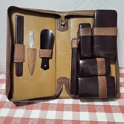 Men’s Vintage Talon Toiletry Bag Grooming Kit • $20