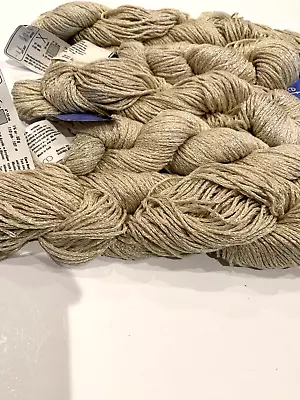 NEW Berroco Linet Yarn 5- 50 Gram Skeins Color 3106 Sparkley Creme Linen Blend • $24.77